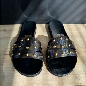 Vince Camuto Emelon Studded Jelly Slide Sandals